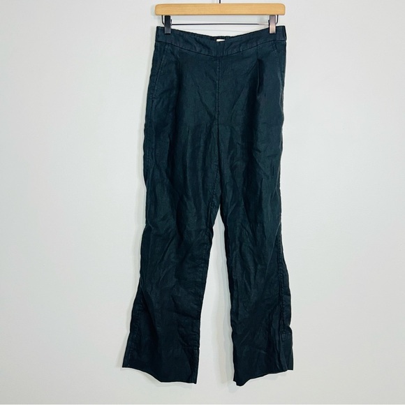 AYR Black Wide Leg 100% linen pants wide leg size small Women's Pants - Picture 3 of 10
